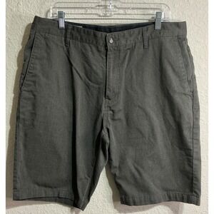 Volcom Men's Charcoal Gray Chino Shorts Flat Front Skate Surf Casual